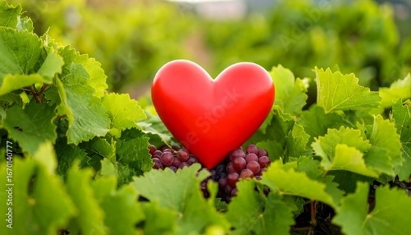 Obraz Heart amongst grapevines