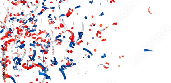 Obraz Falling confetti background. Perfect for celebrations, parties, and festive designs.  High-resolution image.