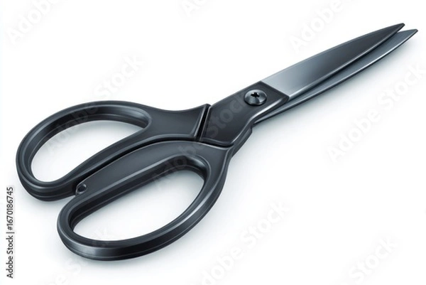 Fototapeta Black scissors, angled view (1)
