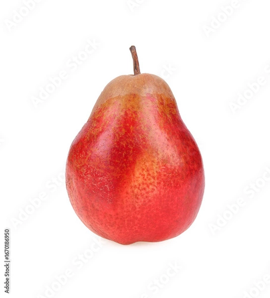 Obraz red pear on a white background.
