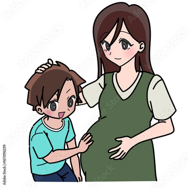 Obraz 子供と妊婦