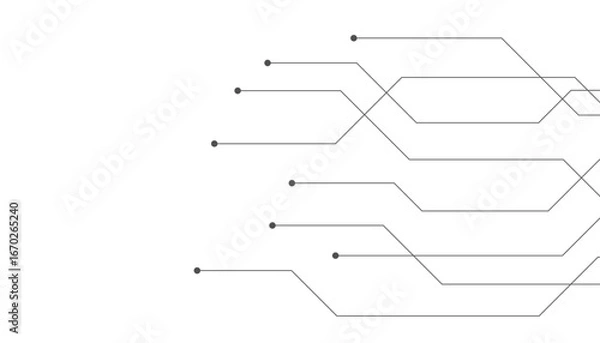 Fototapeta Abstract futuristic circuit board Illustration, Circuit board with various technology elements. Circuit board pattern for technology background. Vector illustration