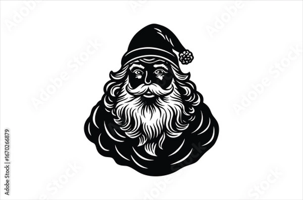 Fototapeta christmas vector, icon vector illustration, christmas silhouette of a christmas isolated on a white background, eps, png, svg,  vector,