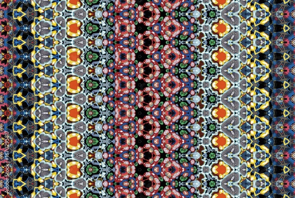 Fototapeta Seamless Cloth Design Digital Texture Decoration Luxury Symmetric Endless Template Graphic Visual Perspective Background Fashion Shape Wallpaper Interior Geometric Art Textile Fabric Tile Pattern.