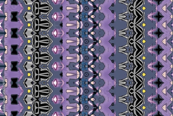 Fototapeta Seamless Cloth Design Digital Texture Decoration Luxury Symmetric Endless Template Graphic Visual Perspective Background Fashion Shape Wallpaper Interior Geometric Art Textile Fabric Tile Pattern.