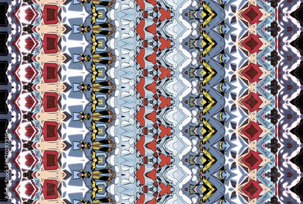 Fototapeta Seamless Cloth Design Digital Texture Decoration Luxury Symmetric Endless Template Graphic Visual Perspective Background Fashion Shape Wallpaper Interior Geometric Art Textile Fabric Tile Pattern.