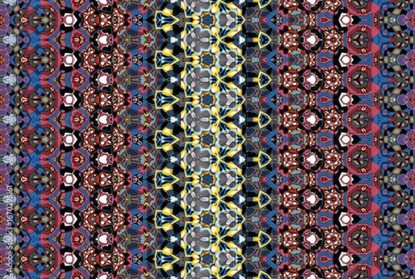 Fototapeta Seamless Cloth Design Digital Texture Decoration Luxury Symmetric Endless Template Graphic Visual Perspective Background Fashion Shape Wallpaper Interior Geometric Art Textile Fabric Tile Pattern.