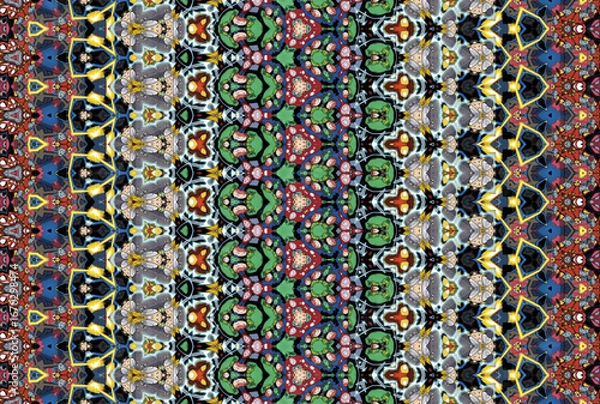 Fototapeta Seamless Cloth Design Digital Texture Decoration Luxury Symmetric Endless Template Graphic Visual Perspective Background Fashion Shape Wallpaper Interior Geometric Art Textile Fabric Tile Pattern.