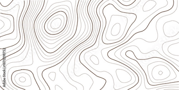 Obraz Seamless Light topographic topo contour map background, vector illustration