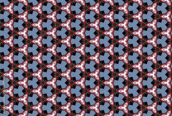 Fototapeta Seamless Symmetric Background Textile Visual Design Texture Interior Tile Geometric Fabric Luxury Decoration Wallpaper Digital Fashion Template Art Perspective Endless Shape Graphic Cloth Pattern.