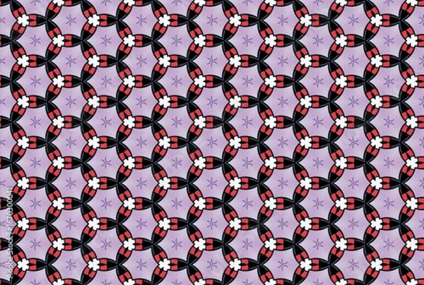 Fototapeta Seamless Cloth Design Digital Texture Decoration Luxury Symmetric Endless Template Graphic Visual Perspective Background Fashion Shape Wallpaper Interior Geometric Art Textile Fabric Tile Pattern.