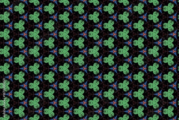 Fototapeta Seamless Cloth Design Digital Texture Decoration Luxury Symmetric Endless Template Graphic Visual Perspective Background Fashion Shape Wallpaper Interior Geometric Art Textile Fabric Tile Pattern.