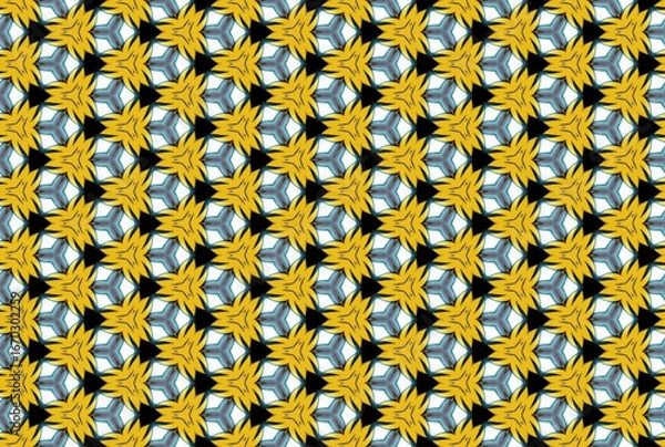 Fototapeta Seamless Cloth Design Digital Texture Decoration Luxury Symmetric Endless Template Graphic Visual Perspective Background Fashion Shape Wallpaper Interior Geometric Art Textile Fabric Tile Pattern.