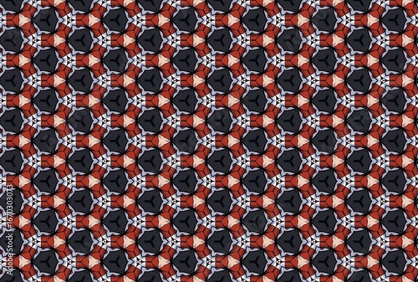 Fototapeta Seamless Cloth Design Digital Texture Decoration Luxury Symmetric Endless Template Graphic Visual Perspective Background Fashion Shape Wallpaper Interior Geometric Art Textile Fabric Tile Pattern.