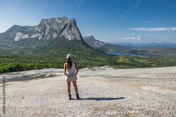 Obraz Granitplatte Verdensvaet bei Narvik in Nordland, Norwegen
