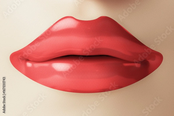 Fototapeta Red lips