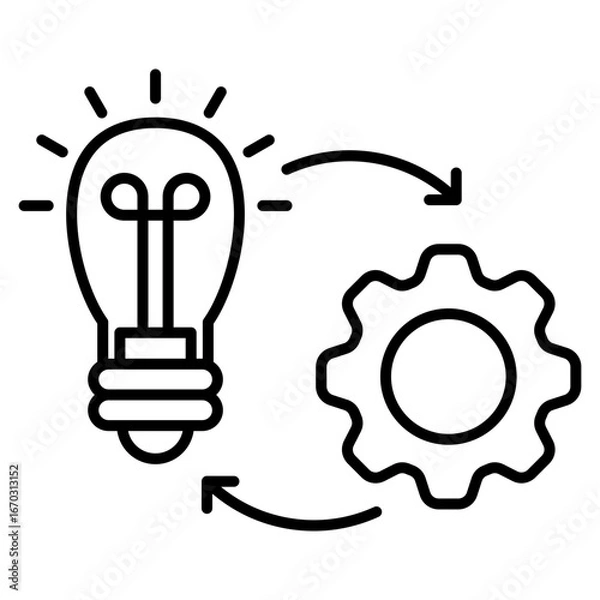 Fototapeta Implementation line icon