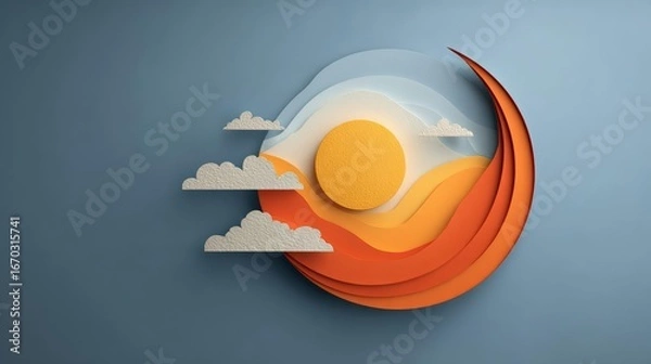 Fototapeta Design a harmonious balance of sun and moon