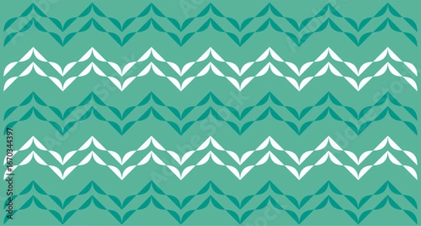 Fototapeta A modern Indonesian batik background pattern featuring a repeating zigzag motif. modern symmetrical wave pattern background vector design. creating a clean, symmetrical, and visually striking pattern.