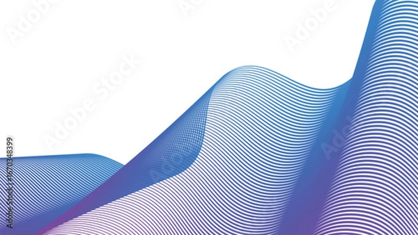 Fototapeta Purple Blue Stripes Curve Line Abstract Background for Modern Digital Art and Web Design