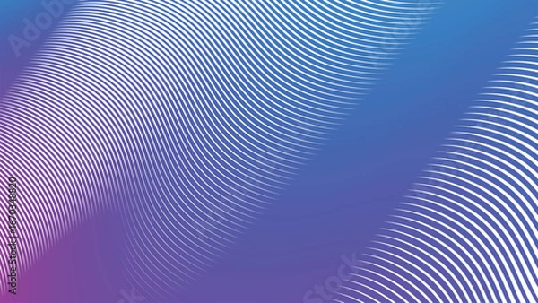 Fototapeta Purple Blue Stripes Curve Line Abstract Background for Modern Digital Art and Web Design