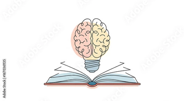 Obraz Minimalist educational transformation vector design