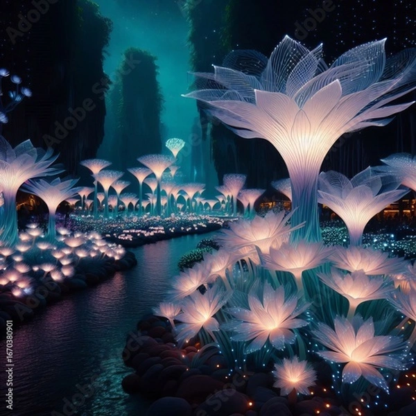 Obraz Luminous Flora an ethereal atmosphere