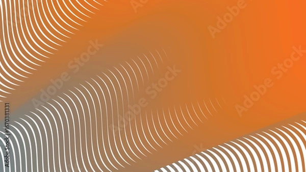 Fototapeta Orange Blue Stripes Curve Line Abstract Background for Modern Digital Design and Creative Poster