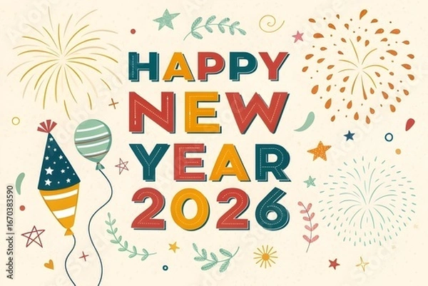 Obraz new year 2026 celebrations