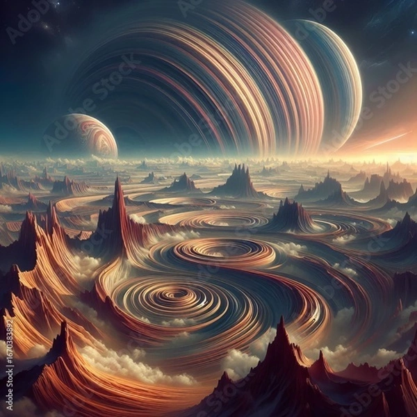 Obraz Multi Ring by massive impacts