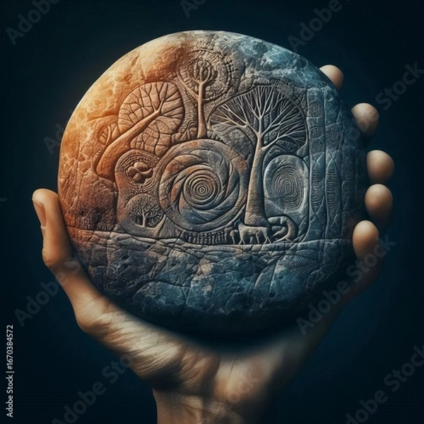 Obraz Stone Age with wear patterns