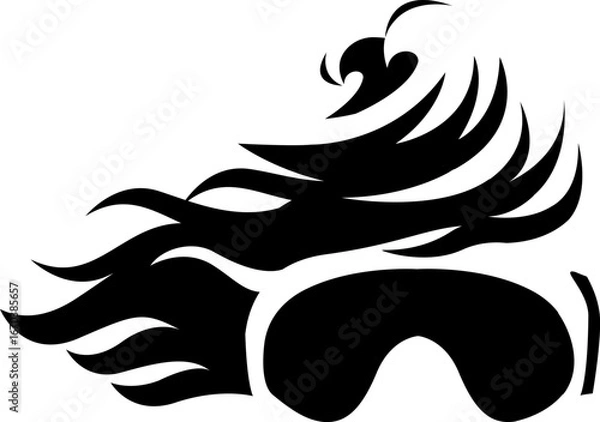 Obraz Ski Goggles with Flowing Speed