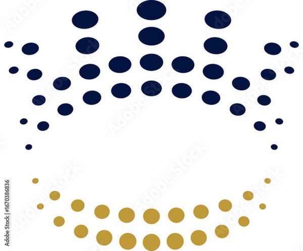 Obraz Blue and Gold Dot Crown