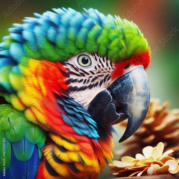 Obraz Parrot various mimic human speech