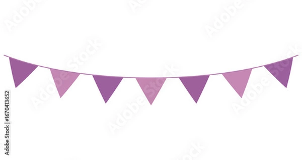 Fototapeta 紫色のガーランド（三角）