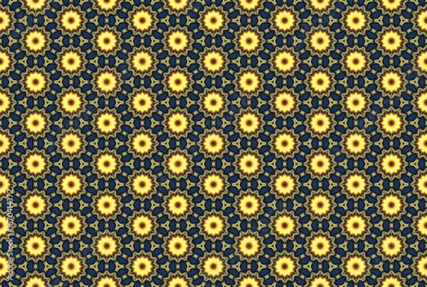 Fototapeta Seamless Fabric Interior Endless Cloth Perspective Shape Tile Symmetric Graphic Luxury Visual Fashion Design Texture Art Background Wallpaper Template Geometric Textile Digital Decoration Pattern.