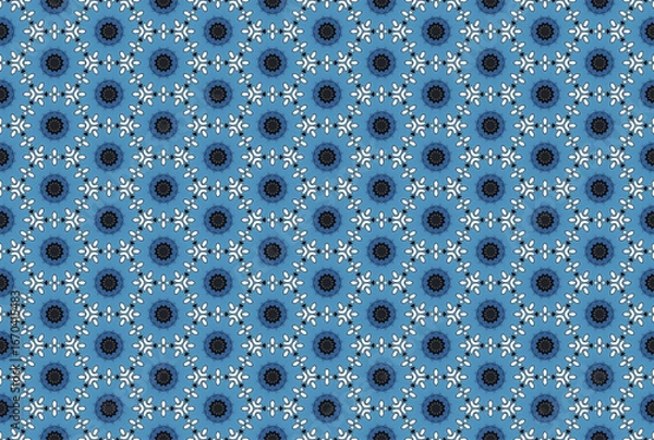 Fototapeta Seamless Fabric Interior Endless Cloth Perspective Shape Tile Symmetric Graphic Luxury Visual Fashion Design Texture Art Background Wallpaper Template Geometric Textile Digital Decoration Pattern.