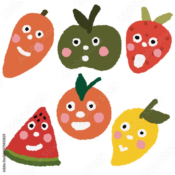 Obraz funny fruit cartoon