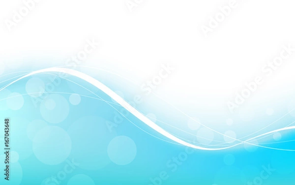 Obraz Abstract blue background with wave. Vector illustration
