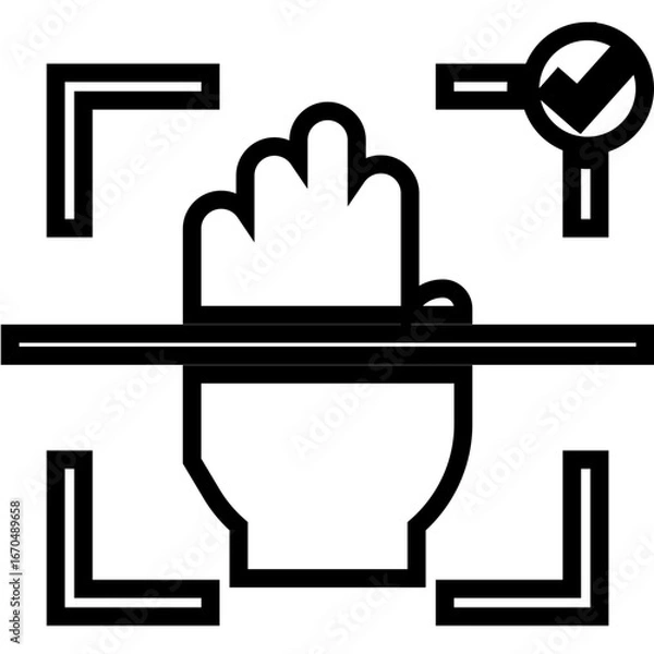 Fototapeta gas pump nozzle, scanner icon 