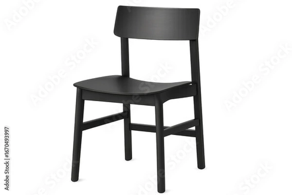 Obraz Modern black chair standing on transparent background