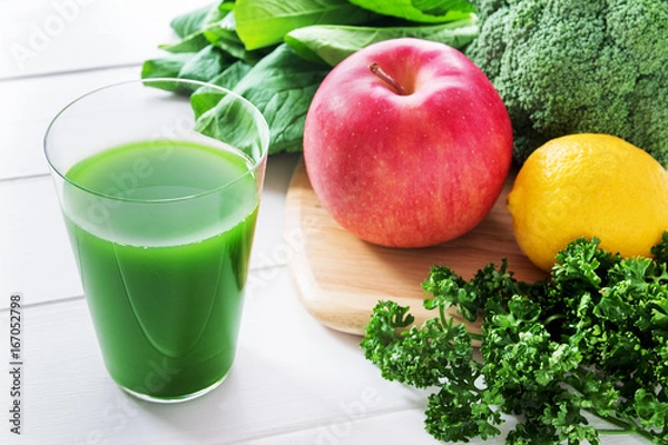 Obraz 野菜ジュースと野菜で健康イメージ
