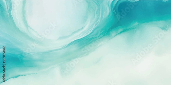 Fototapeta Gentle pastel wave watercolor texture ideal for wellness, spa, social media, and serene branding use