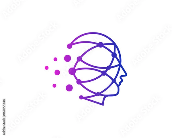 Obraz Artificial Intelligence Digital Human Icon Logo Design Element