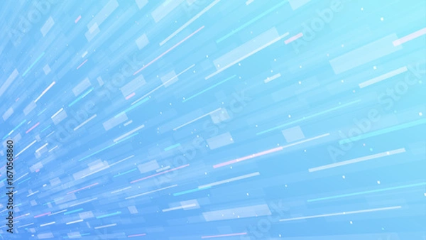 Fototapeta グリッチノイズをイメージした背景イラスト_ビジネス風_16:9