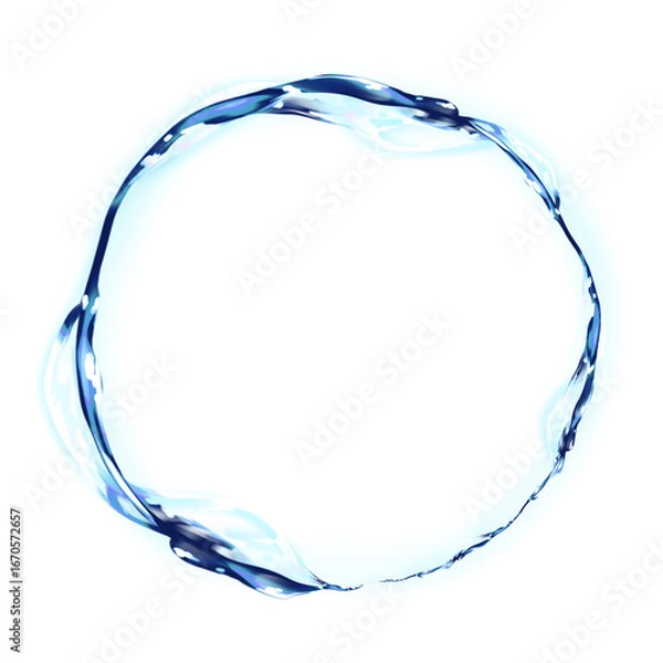 Obraz Water Splash Circle Frame Illustration
