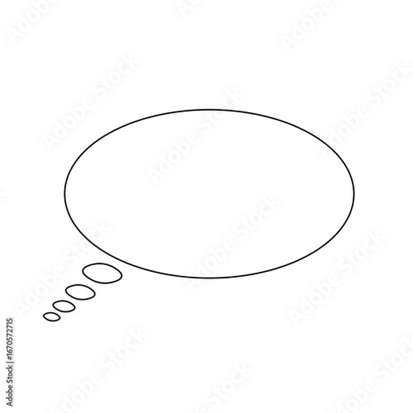 Obraz Empty Cartoon Thinking Balloon Icon