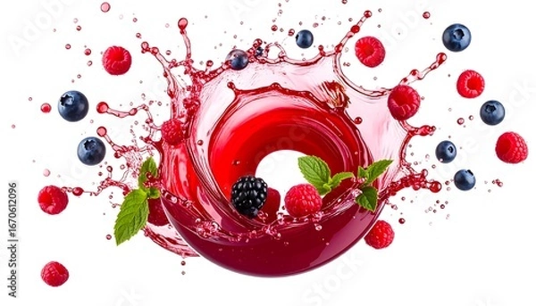 Obraz Berry Splash Juice Burst.