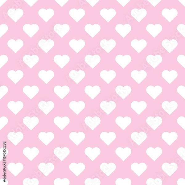 Fototapeta Pink & White Seamless Pattern