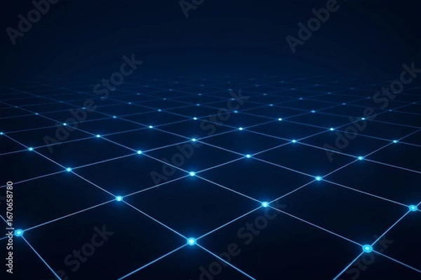 Obraz Neon tech grids

